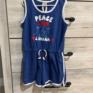 Cat & Jack Blue Peace Love & Ohana Romper